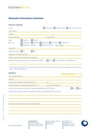 Demande d'allocations familiales - GastroSocial