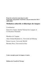 Médiation culturelle et didactique des langues - the ECML ...
