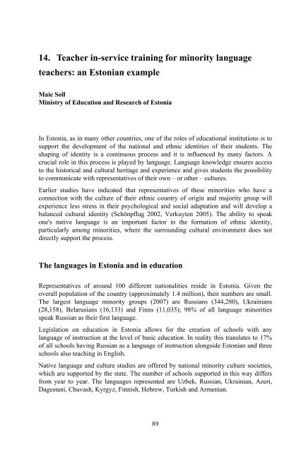 cohesion - European Centre for Modern Languages