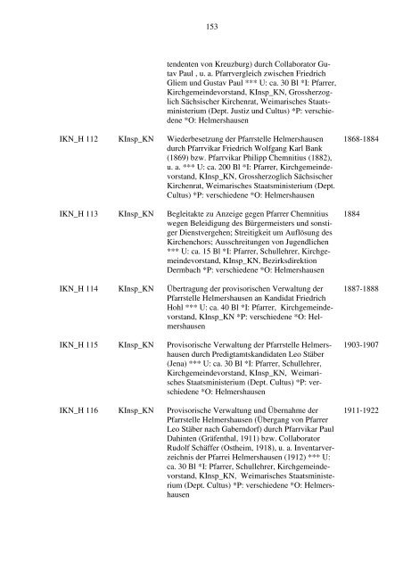 Teil I Inspektion Kaltennordheim - Kirchliche Archive und ...