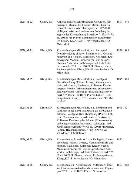 Teil I Inspektion Kaltennordheim - Kirchliche Archive und ...