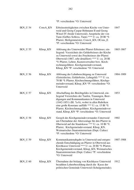 Teil I Inspektion Kaltennordheim - Kirchliche Archive und ...