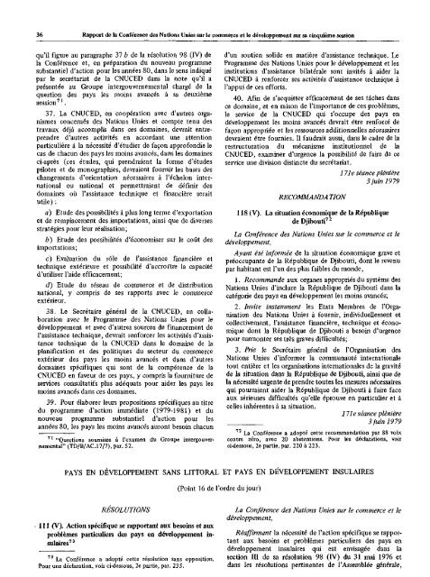 Actes de la Conférence des Nations Unies sur le commerce ... - unctad