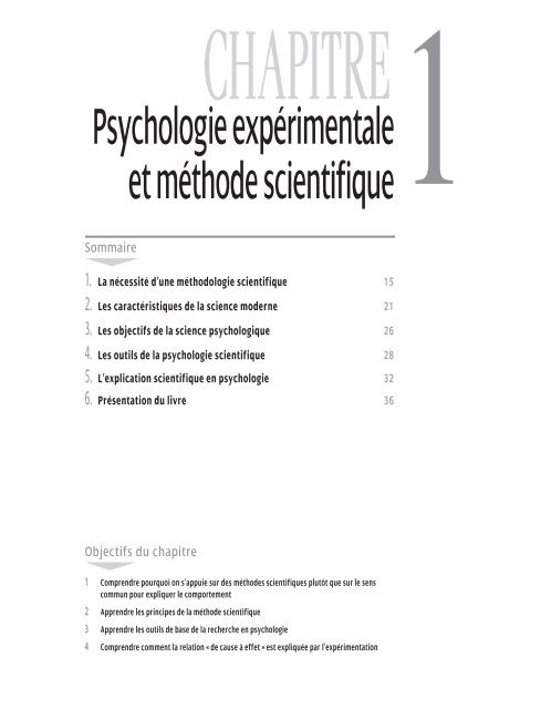 Psychologie Experimentale Et Methode Scientifique De Boeck
