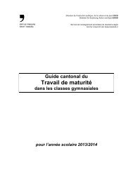 Guide cantonal du travail de maturité dans les classes ... - Edufr