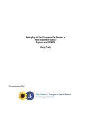 Lobbying at the European Parliament - Two legislative ... - The Greens