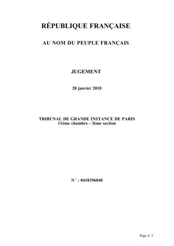 Jugement - Clearstream.pdf - Réseau Voltaire
