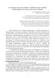 La sociologie comme socio-analyse : la réflexivité ... - Bruno Ambroise