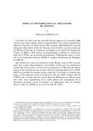 MORT ET RÉSURRECTION DU MÉCANISME DE MOSCOU ...