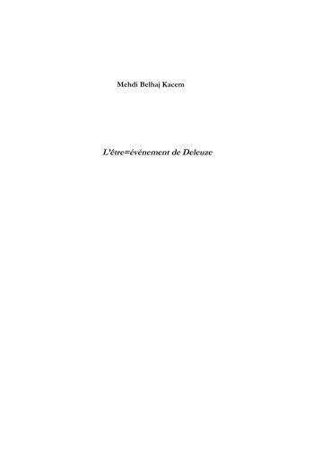 L'être=événement de Deleuze - Nessie