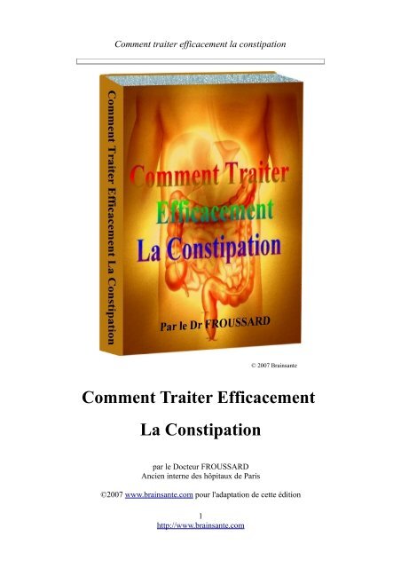 Comment Traiter Efficacement La Constipation