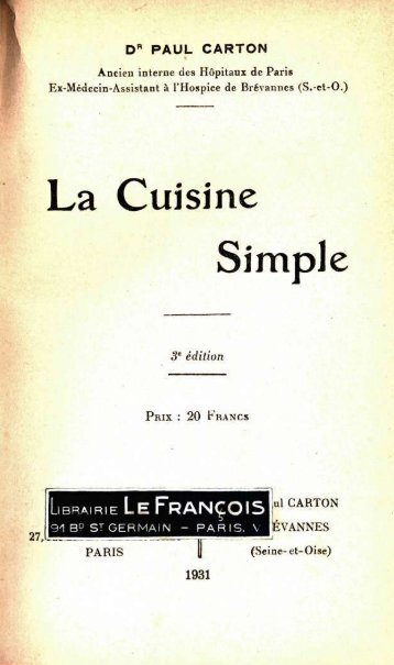 La cuisine simple - Webrairie