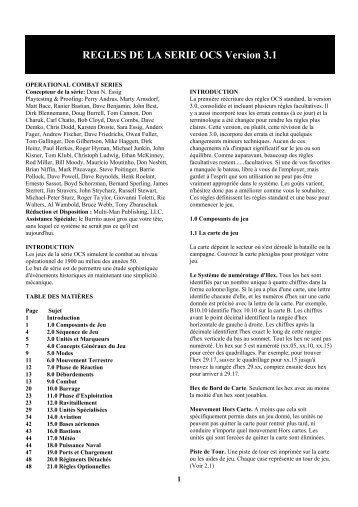 REGLES DE LA SERIE OCS Version 3.1 - Ludistratège