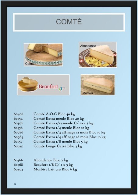 catalogue fromages & produits laitiers - Disprodal