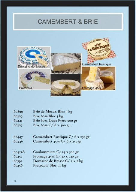 catalogue fromages & produits laitiers - Disprodal