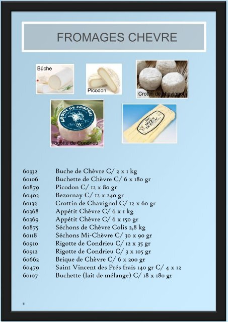 catalogue fromages & produits laitiers - Disprodal