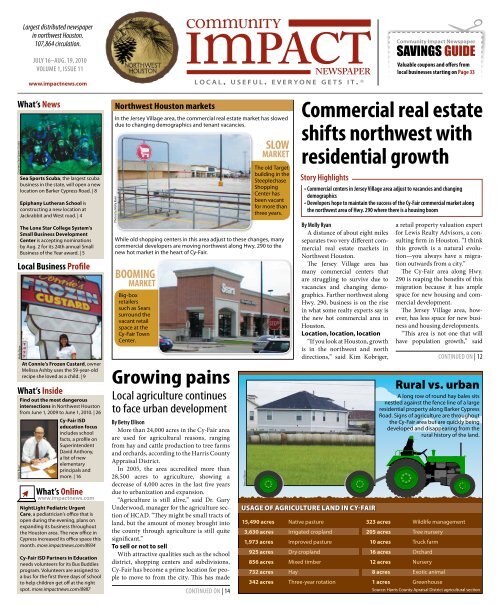 Commercial real estate shifts northwest with residential growth
