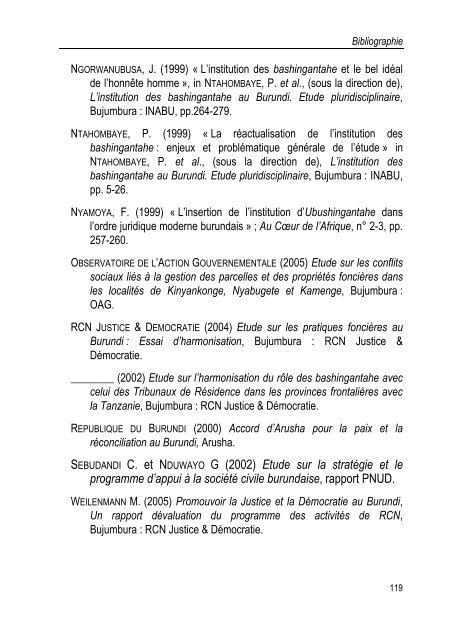 la justice de proximite au burundi realites et perspectives