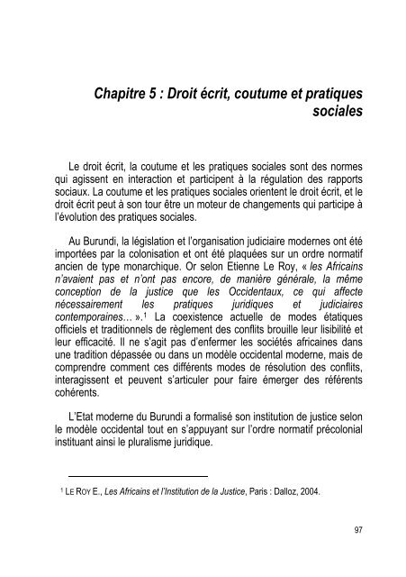 la justice de proximite au burundi realites et perspectives