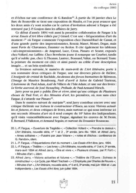 103/104 : Colloque 2003, etc. - Société des Amis d'Alfred Jarry