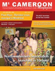 CaMeroon Magazine - Association des Camerounais du Canada