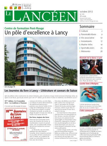 Le Lancéen du mois d'octobre 2012 - Lancy