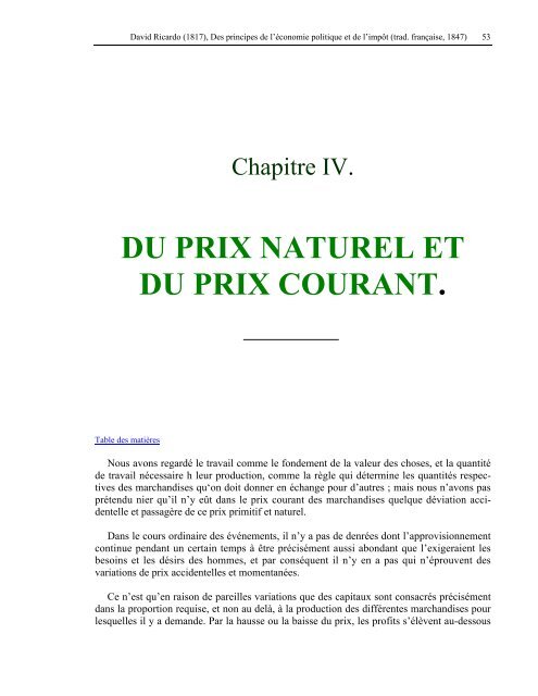 Des principes de l'économie politique et de l'impôt - Unilibrary