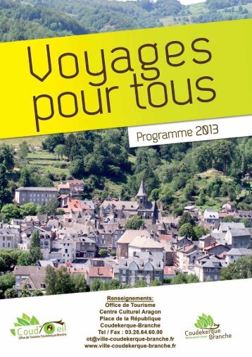 Programme Tourisme Pour Tous 2013 - Coudekerque-Branche