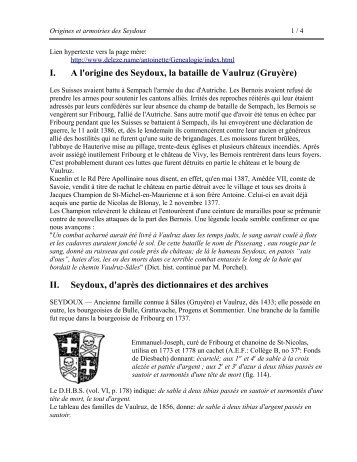 Origines et armoiries des Seydoux