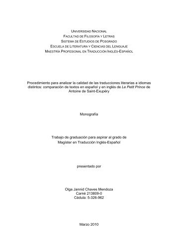 Procedimiento para analizar la calidad de las traducciones ... - mogap