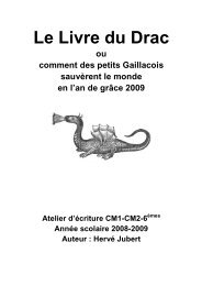 le livre du drac - site officiel de Hervé Jubert