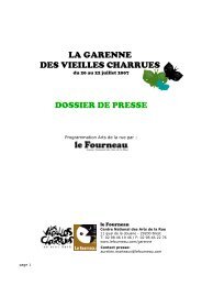 LA GARENNE DES VIEILLES CHARRUES - Le Fourneau