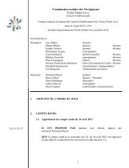 Commission scolaire des Navigateurs École Pointe-Lévy - Accueil ...