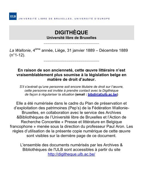 Téléchargement gratuit Images 1889 Universite Libre De Bruxelles actualisé par