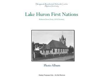 Lake Huron First Nations - The Shingwauk Project - Algoma University