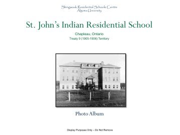St. John's - The Shingwauk Project - Algoma University