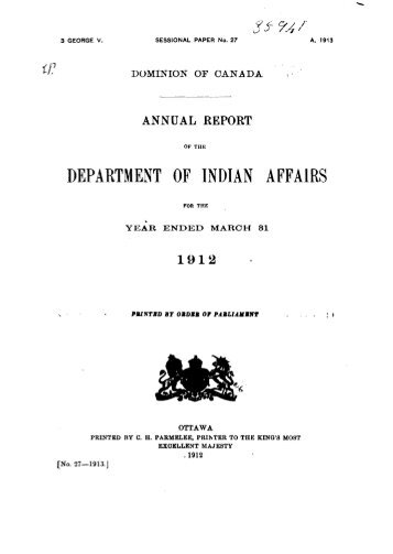 Annual report 1912, part 1