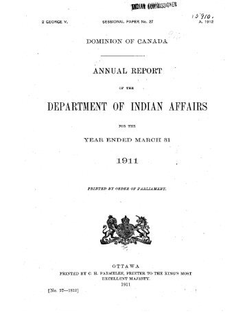 Annual report 1911, part 1 - The Shingwauk Project