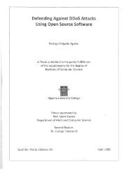 Defending Against DDoS Attacks ing Open our ... - Algoma University