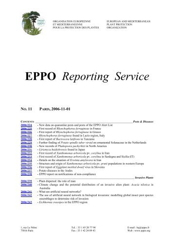 EPPO Reporting Service - Lists of EPPO Standards - European and ...