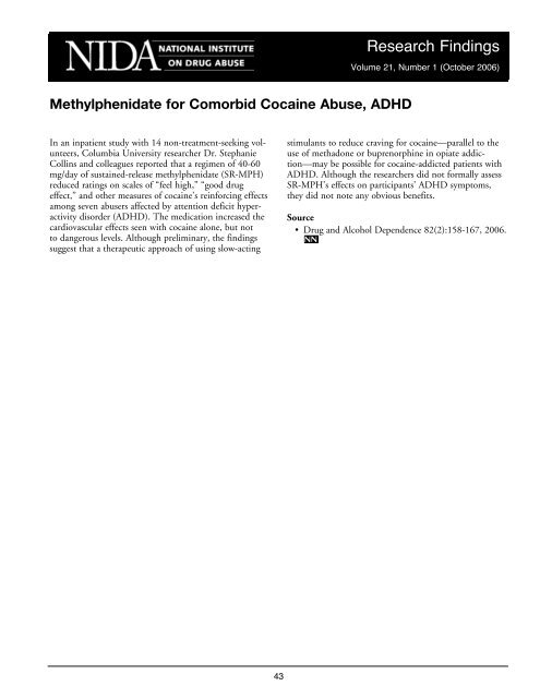 Research on Cocaine - Archives - National Institute on Drug Abuse