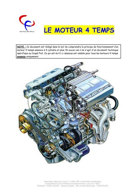 Modèle en coupe d\'un moteur essence fiat 4 cylindres a injection  électronique L-Jetronic