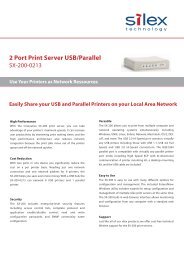 2 Port Print Server USB/Parallel Easily Share ... - Silexeurope.com