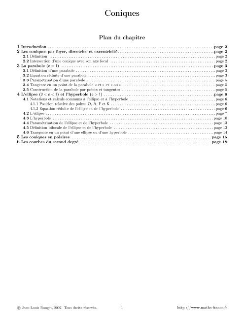 Coniques.pdf - Maths-france.fr