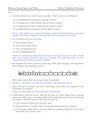 Patterns Across Space and Time Motion Worksheet  - Archives