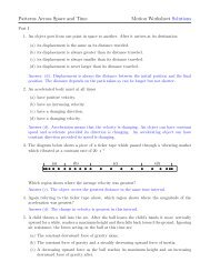 Patterns Across Space and Time Motion Worksheet ... - Archives