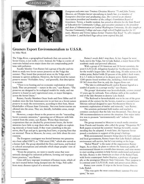 V12 #1 November 1990 - Archives - The Evergreen State College