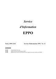 Service d'Information OEPP - Lists of EPPO Standards