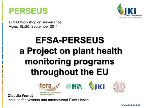 EFSA-PERSEUS a Project on plant health monitoring programs ...