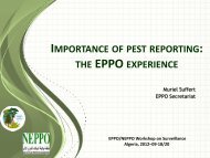 importance of pest reporting the eppo experience - Lists of EPPO ...